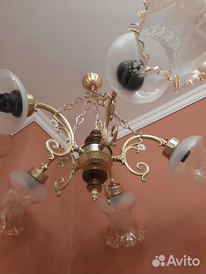 Бронзовая люстра пр-во Югославия 1970-е