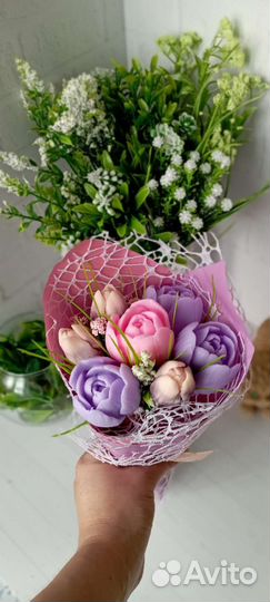 Букет тюльпанов из мыла