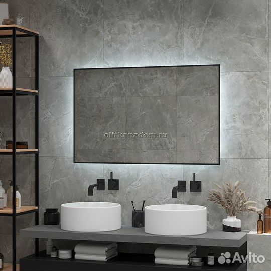 Зеркало Континент Amer LED 1000х700 с подсветкой с бесконтактным выключателем злп1523