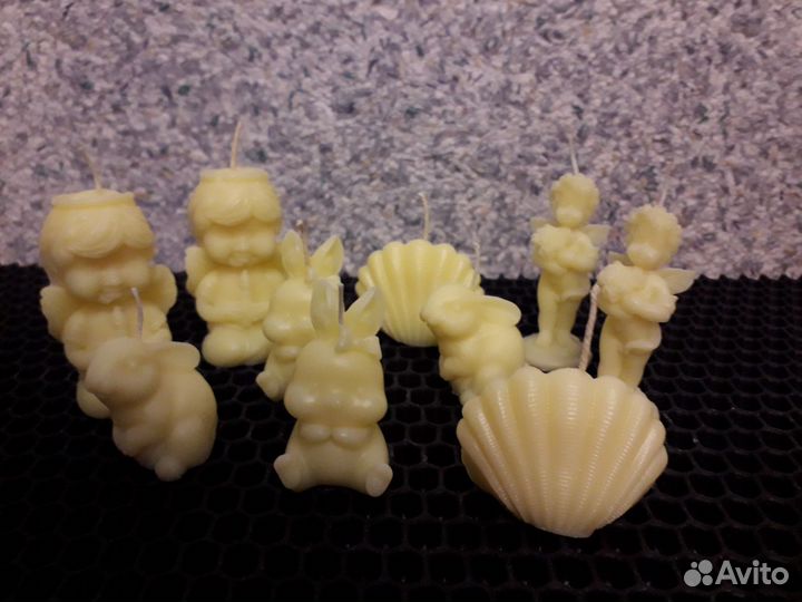 Свечи из вощины,воска,гипсовые подсвечники