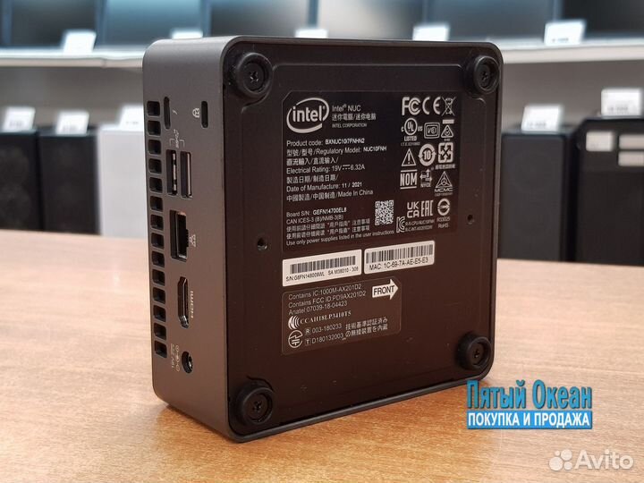 Неттоп NUC, Intel Core i7-10710U, DDR4 16Gb, SSD