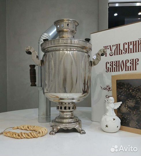 Тульский новый самовар на дровах. Оригинал