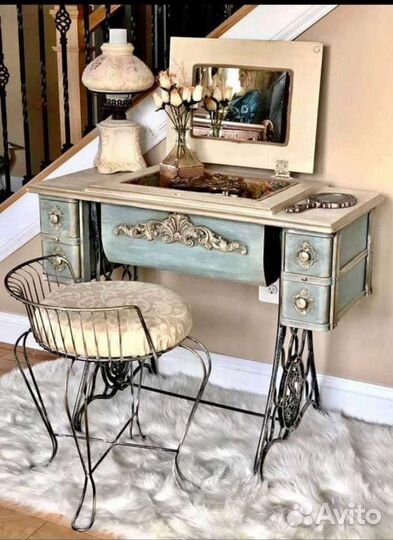 Станина Зингер, чёрная отреставрированная