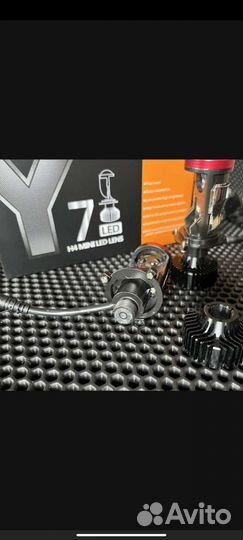 H4 Y7D led mini линзы автолампы светодиодные