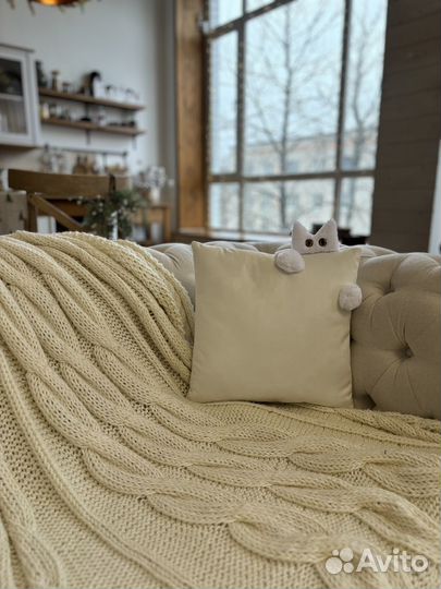 Подушка декоративная 40х40 с котиком