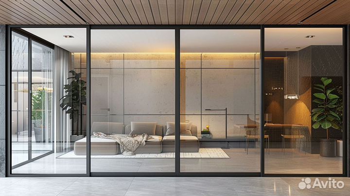 Стеклянная дверь