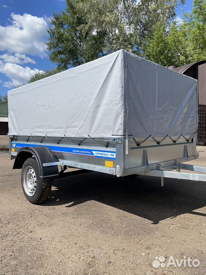Прицеп легковой самосвал 2.5х1.56 с высоким тентом