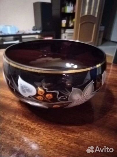 Ваза богемское стекло