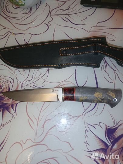 Нож из премиальной стали М390, рукоять кап клена