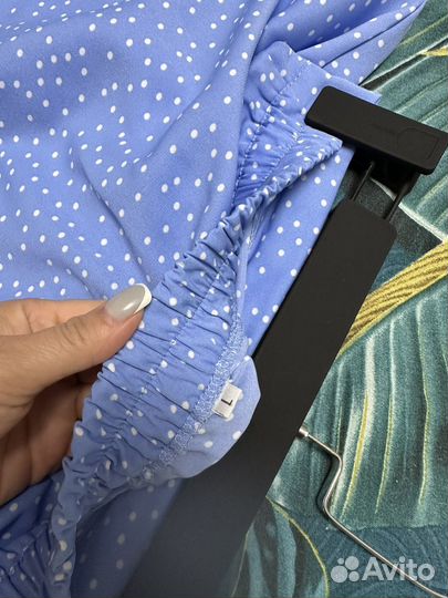 Юбка летняя миди с разрезом 44