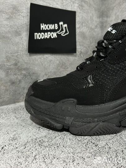 Женские кроссовки Balenciaga Triple S Black new