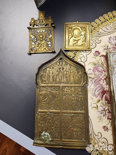 Старинные иконы, складни