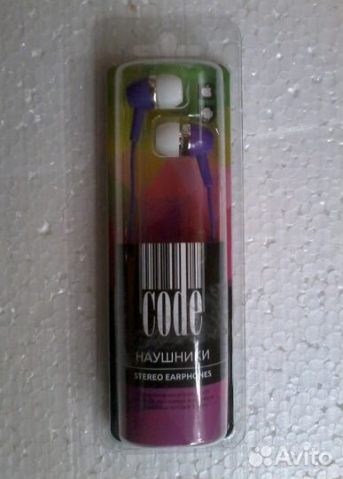Наушники (стерео) новые Code HPS603PL