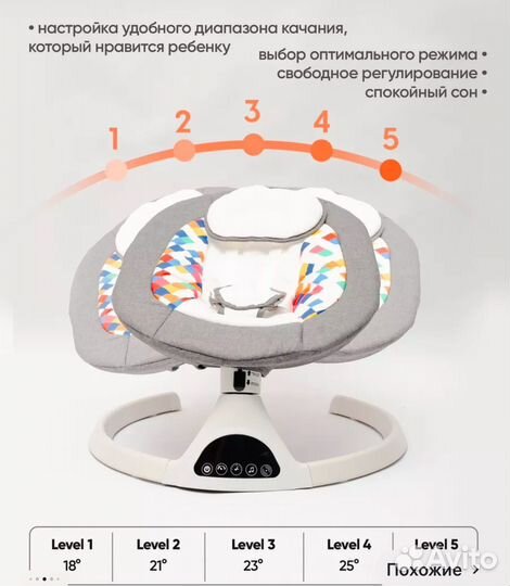 Шезлонг,электрокачели для новорожденных