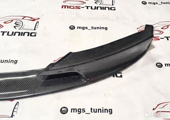Губа (сплитер) переднего бампера карбон BMW 3 F30
