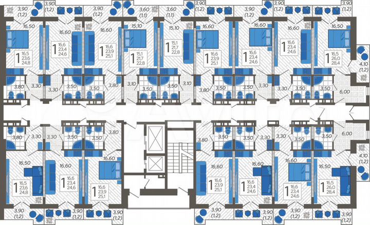 Апартаменты-студия, 25,1 м², 10/12 эт.