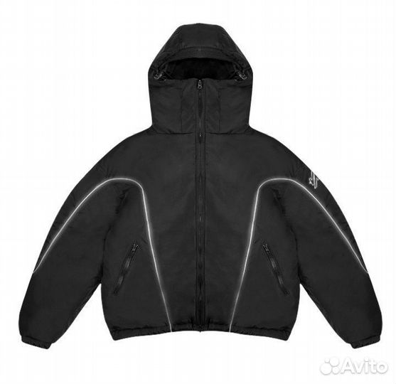 Пуховик civil black winter