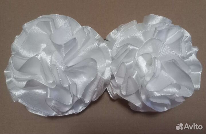 Банты для волос белые