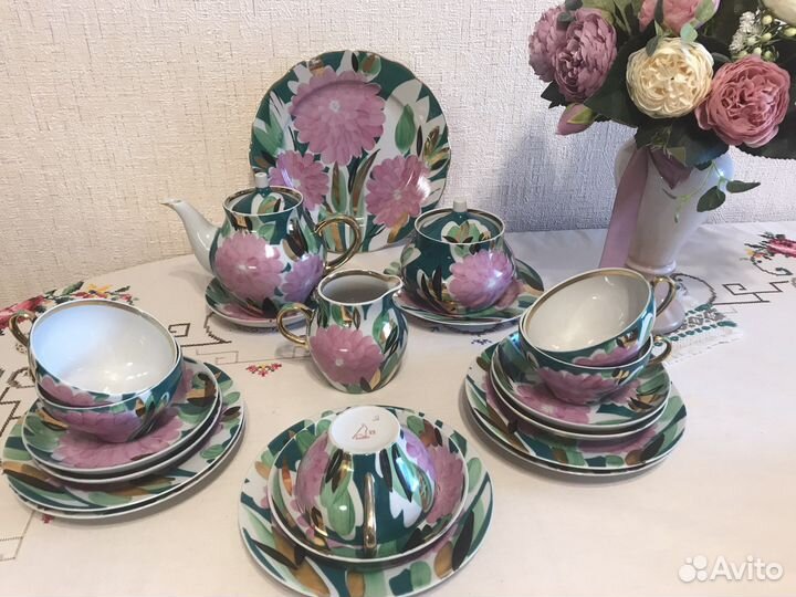 Чайный сервиз Георгины(Астра) Дулево 1979