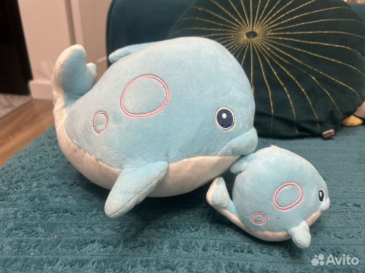 Киты мягкие мама и малыш