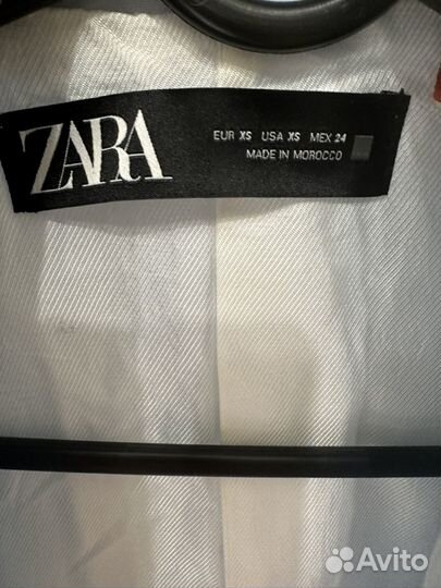 Пиджак zara xs небесный цвет