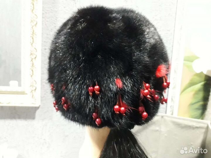 Шапка норковая женская