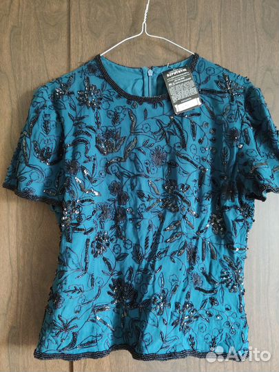 Винтажные вещи блуза шитая бисером платье винтаж