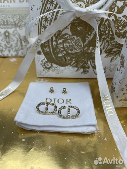 Серьги пусеты Dior