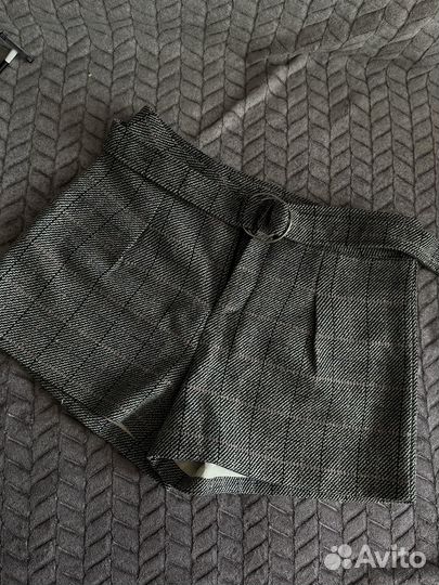 Шорты осенние классические женские в клетку М