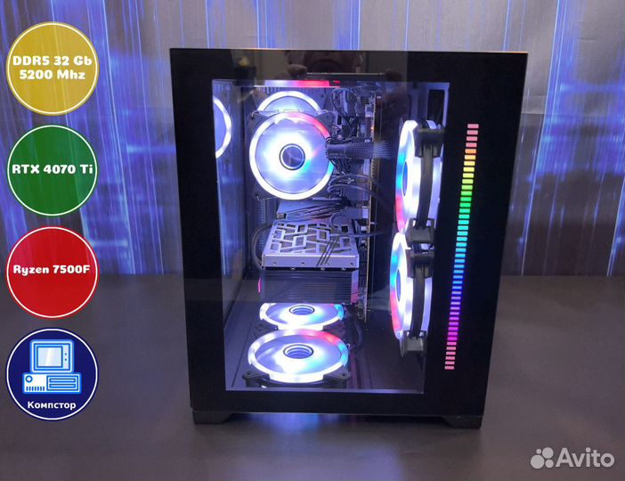 Системный блок AMD7500F-RTX4070Ti-32DDR5-QEV47-B650
