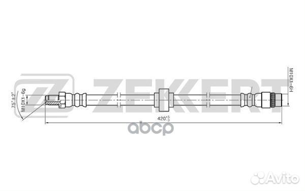 Шланг тормозной передний Renault Megane 95- Sc