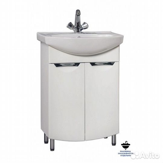 Тумба с раковиной briz Бриз 60 Белый (глянец) 362 03-02065-04 00 бел