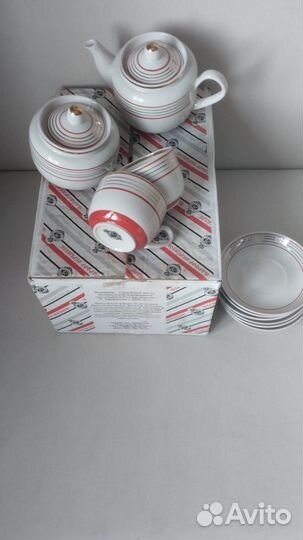 Чайный сервиз Вербилки.Золотые линии