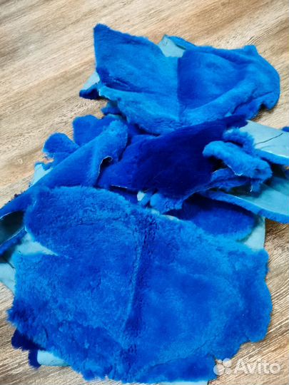 Шкурки синие натуральные для игрушек, рукоделия