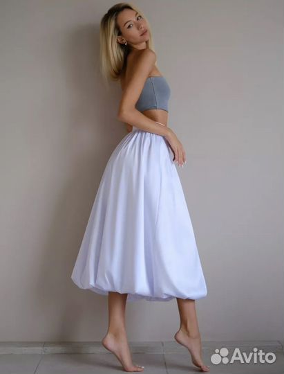 Юбка баллон белая