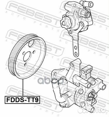 Шкив насоса гидроусилителя руля Febest 55 P36031