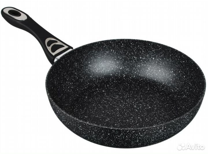 Сковорода глубокая d.28см,глубина 7см. мрамор