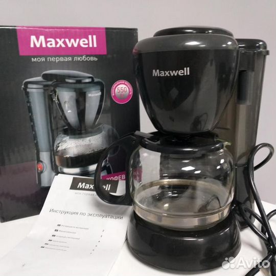Капельная кофеварка Maxwell mw1660 bk