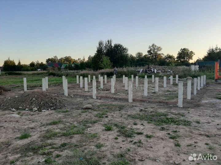 Сваи железобетонные с установкой