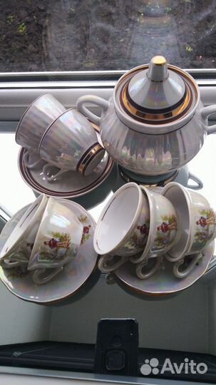 Кофейные чашки, кофейный набор,чайник,сахарница