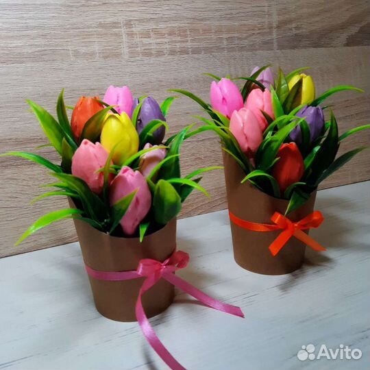 Тюльпаны из мыла ручной работы