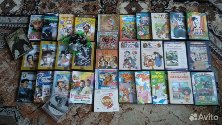 DVD, CD диски фильмы мультфильмы музыка (34шт)