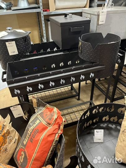 Мангал с печью под казан