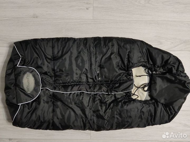 Зимний теплый конверт в коляску на овчине 100 см