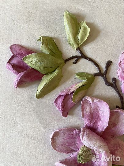 Объемная картина Ветка магнолии