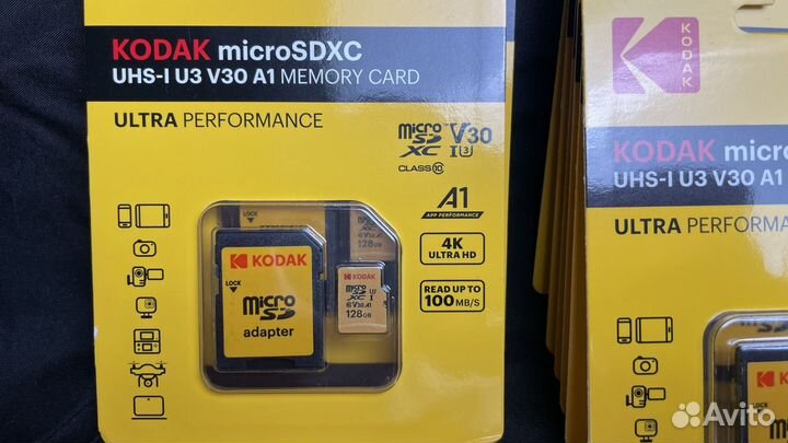 Micro SD 256 Гб 128 Гб U3 V30 карта памяти Kodak