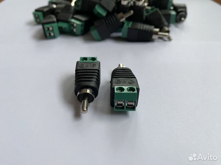 Разъем RCA штекер с клеммной колодкой