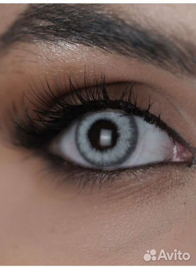 Цветные линзы светло серые с голубизной