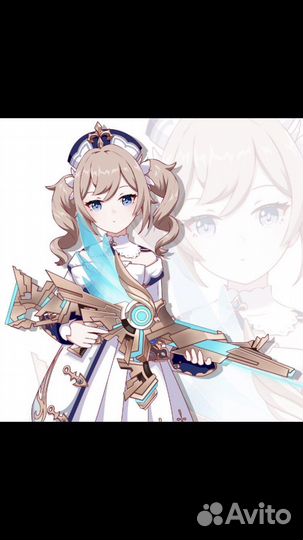 Деревянный автомат косплей Барбары геншин