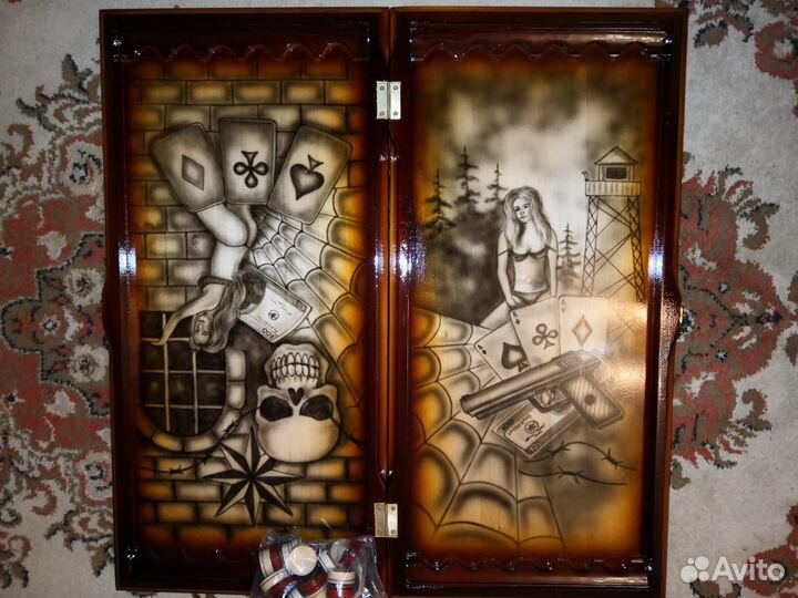 Нарды- ручная работа - Волк-Бардак